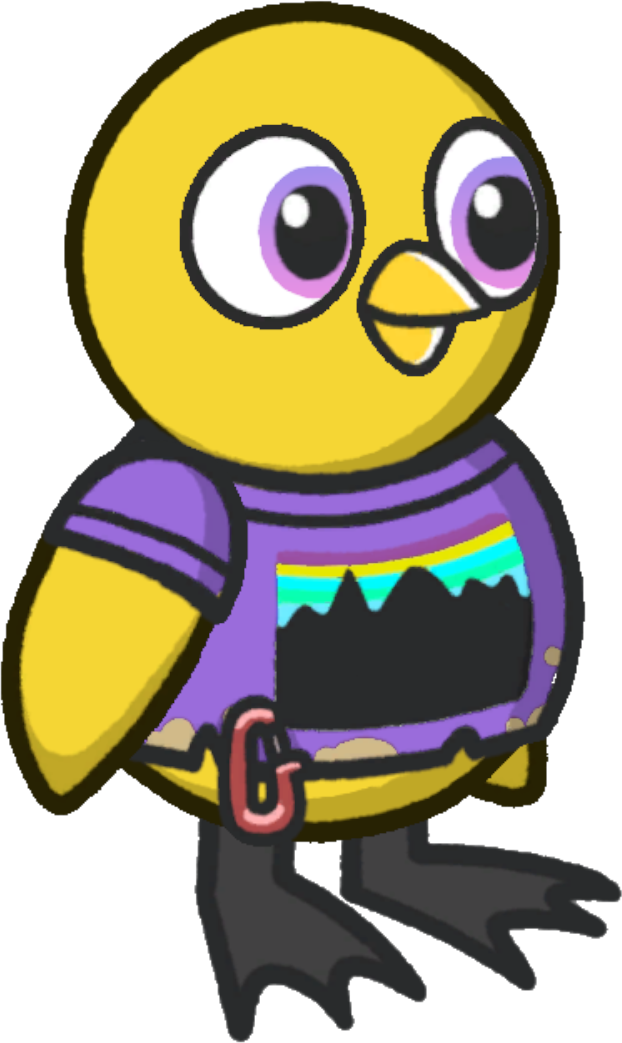 Mountain t-shirt, colour option 2, on a yellow duck