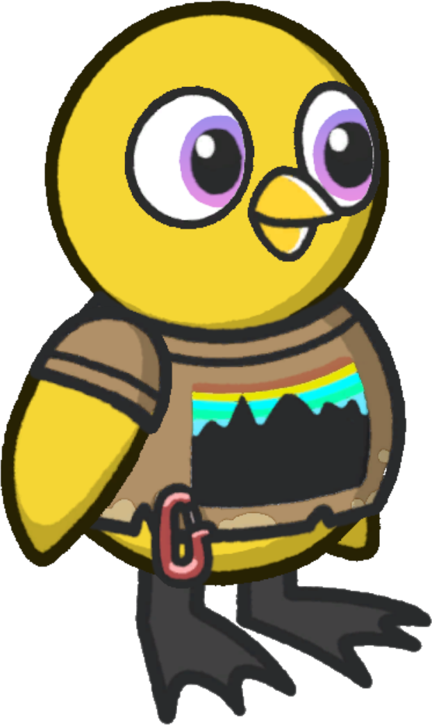 Mountain t-shirt, colour option 3, on a yellow duck