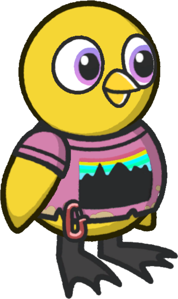 Mountain t-shirt, colour option 4, on a yellow duck