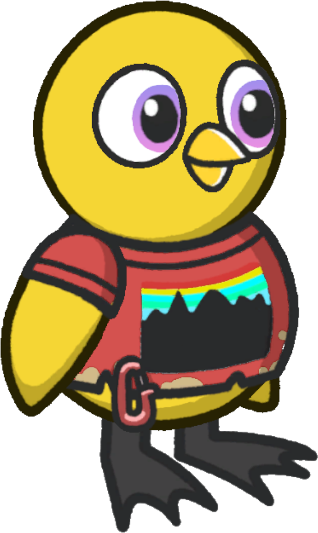 Mountain t-shirt, colour option 5, on a yellow duck