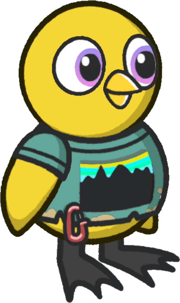 Mountain t-shirt, colour option 6, on a yellow duck