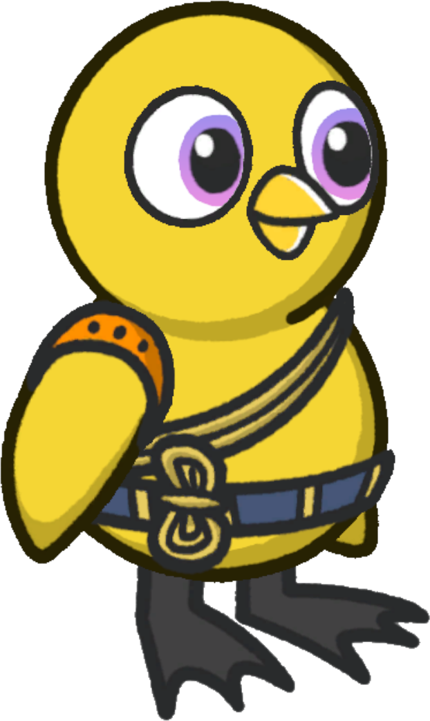 Harness, colour option 5, on a yellow duck