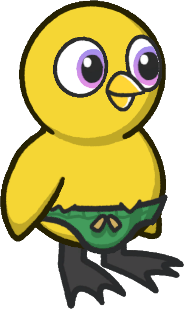 Speedos, colour option 4, on a yellow duck