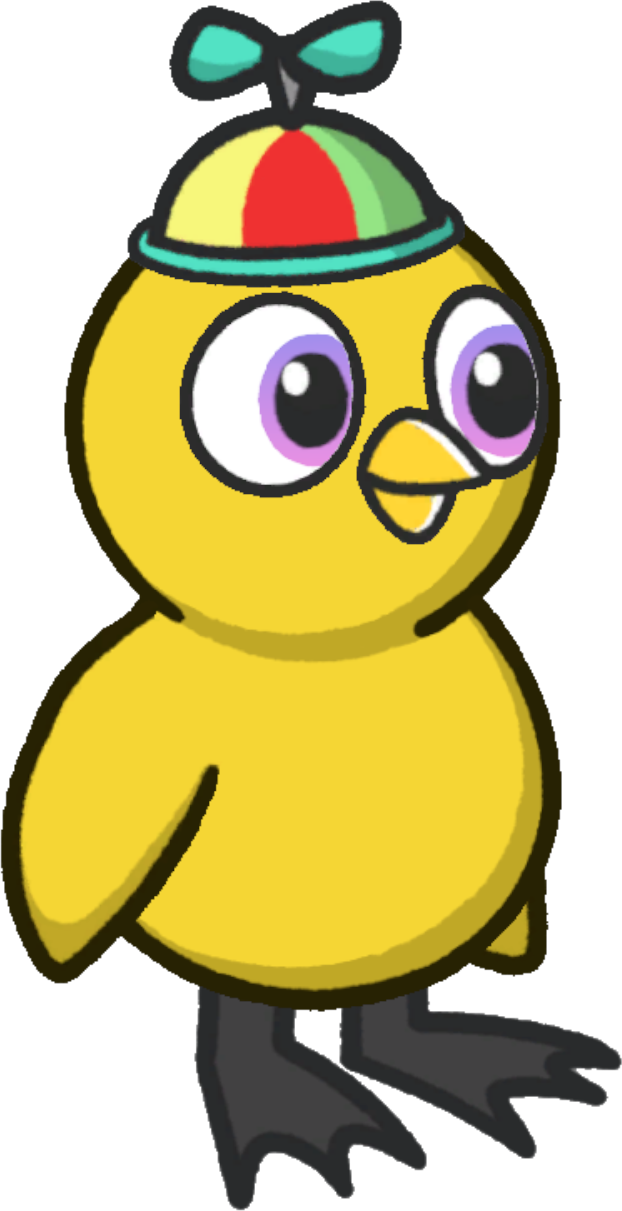 Propeller hat, colour option 5, on a yellow duck