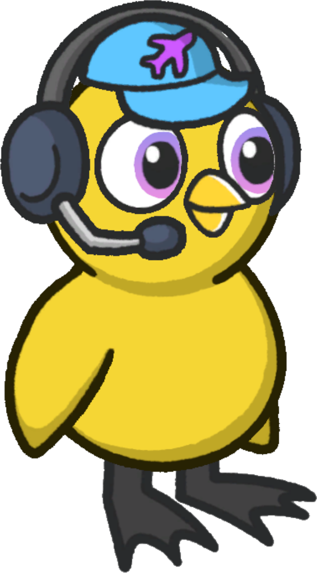 Air traffic control headset, colour option 5, on a yellow duck