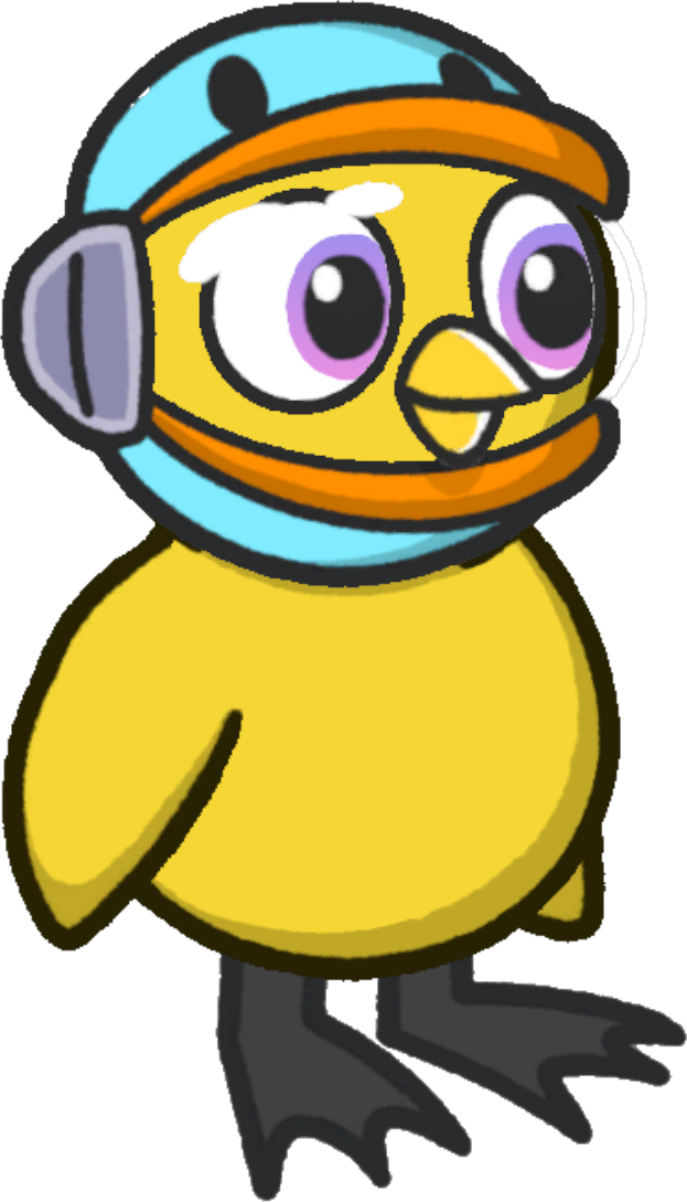 Space helmet, colour option 2, on a yellow duck