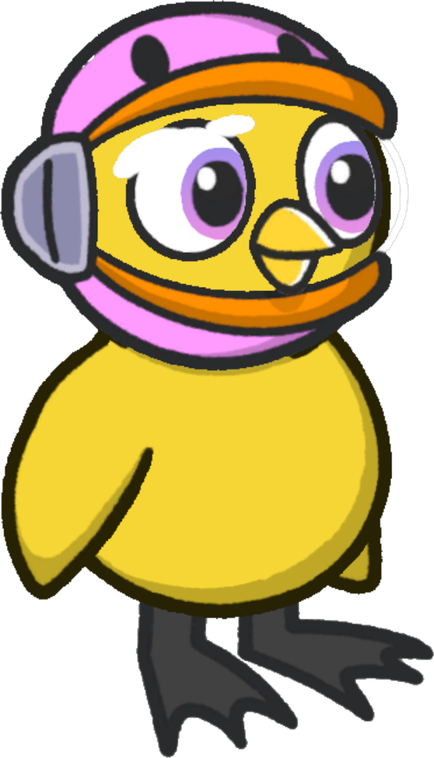 Space helmet, colour option 5, on a yellow duck