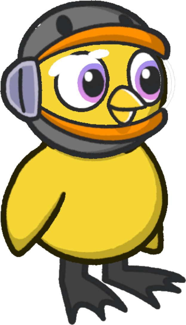Space helmet, colour option 6, on a yellow duck