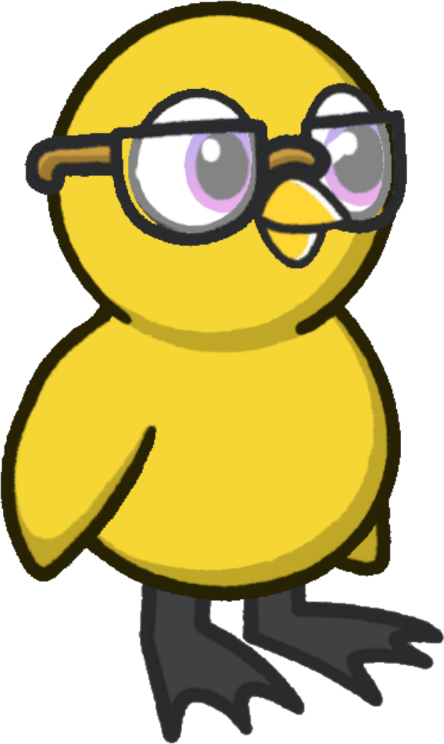 Glasses, colour option 6, on a yellow duck