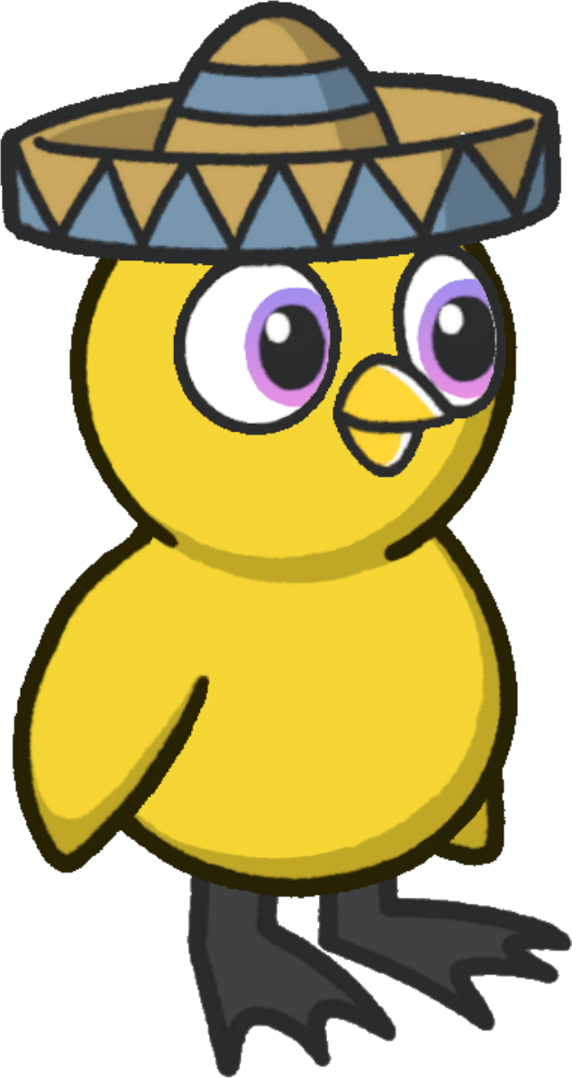Sombrero, colour option 5, on a yellow duck