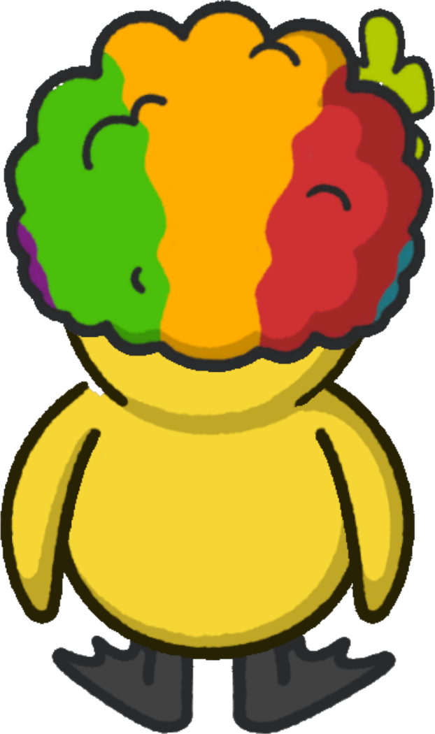 Rotating overworld view of Clown wig