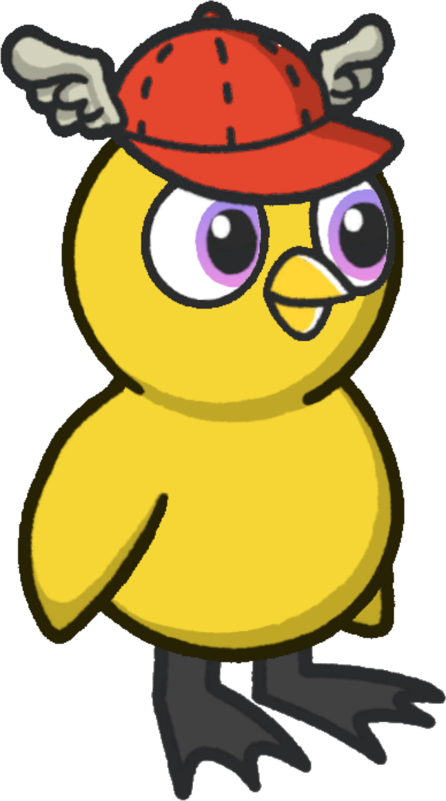Wing cap, colour option 3, on a yellow duck
