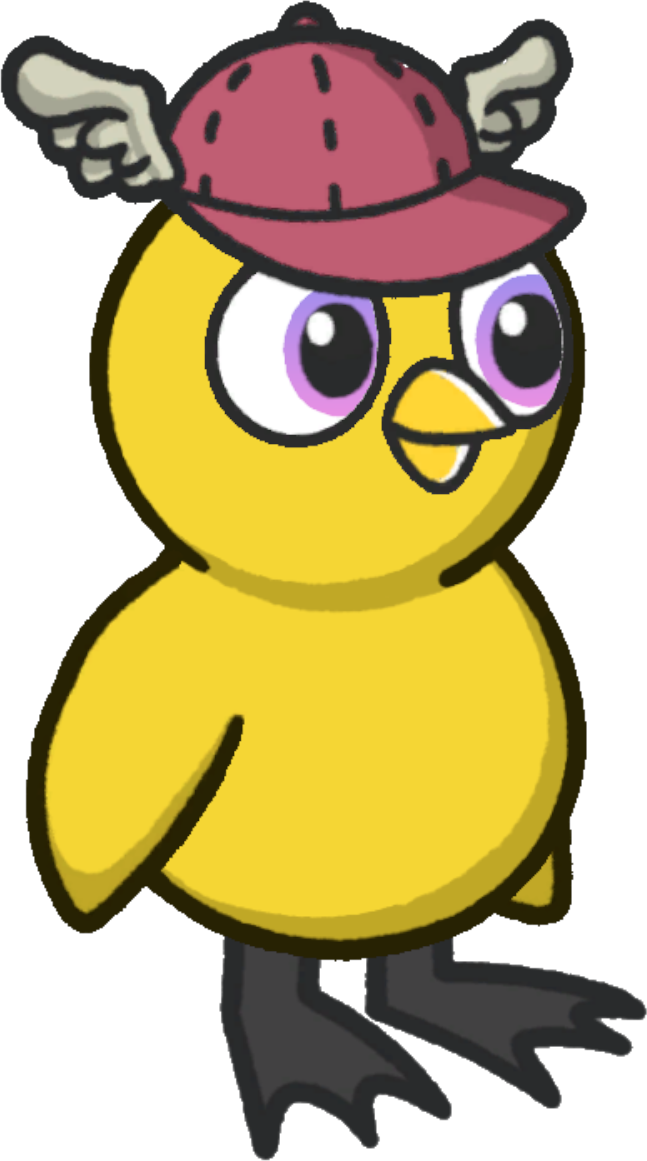 Wing cap, colour option 6, on a yellow duck