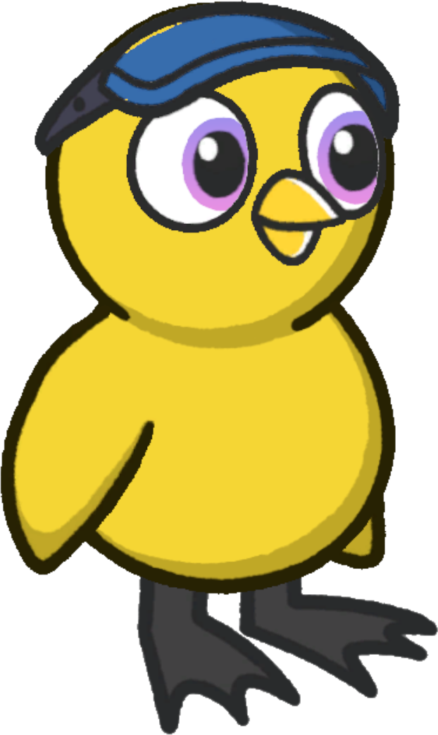 Visor, colour option 2, on a yellow duck