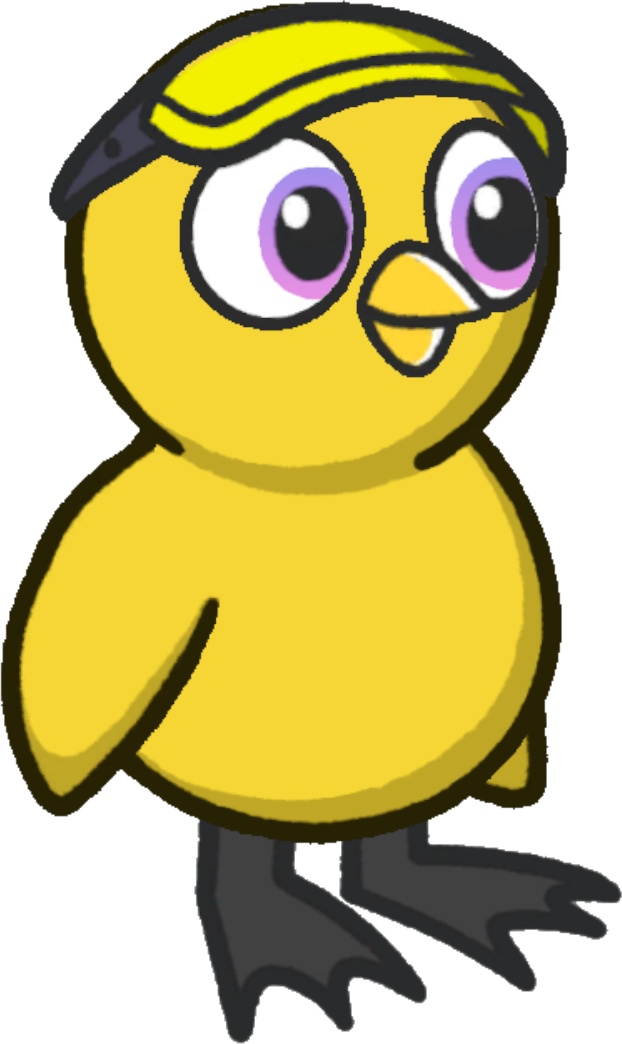 Visor, colour option 5, on a yellow duck