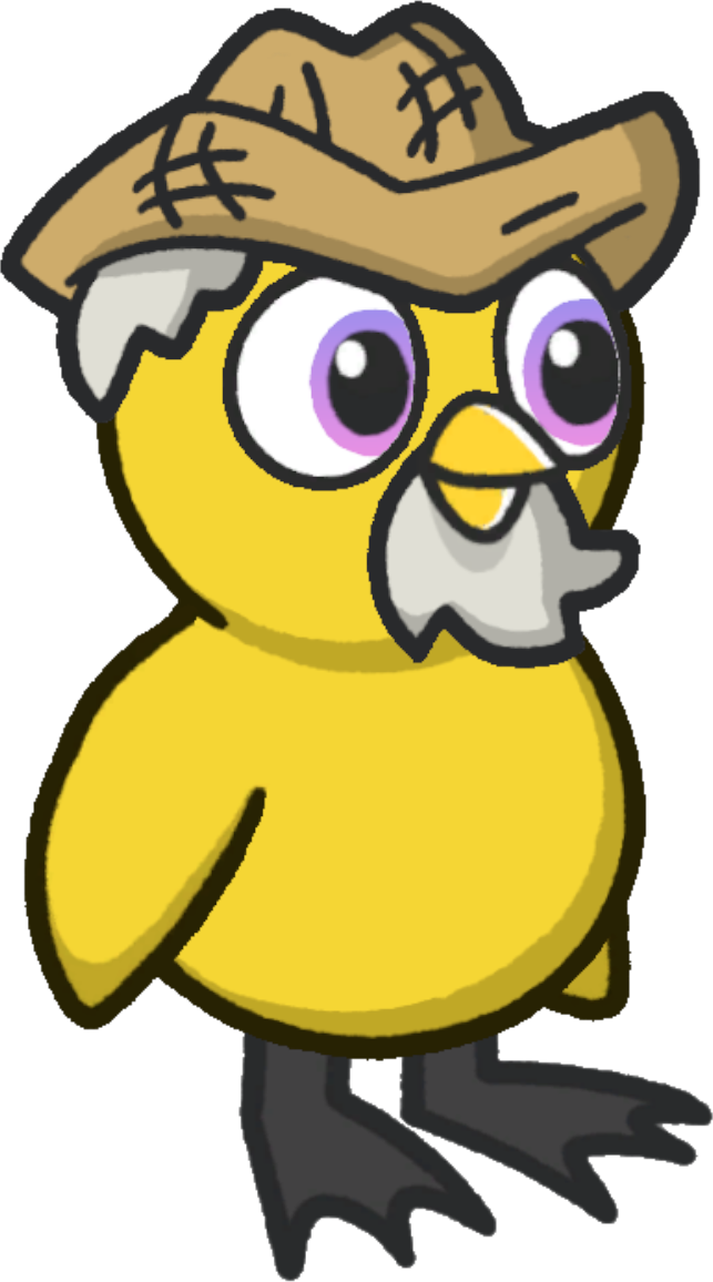 Straw hat, colour option 1, on a yellow duck