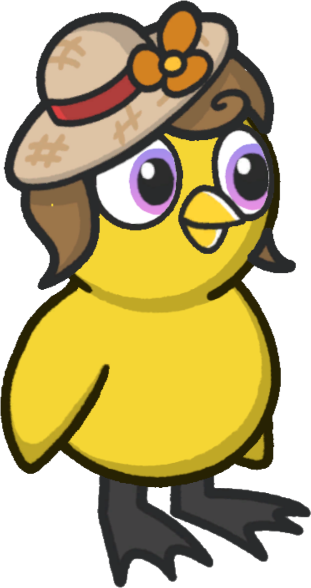 Fire crown, colour option 1, on a yellow duck