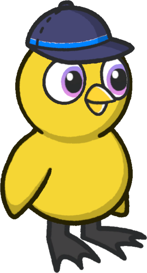 Referee Hat, colour option 3, on a yellow duck
