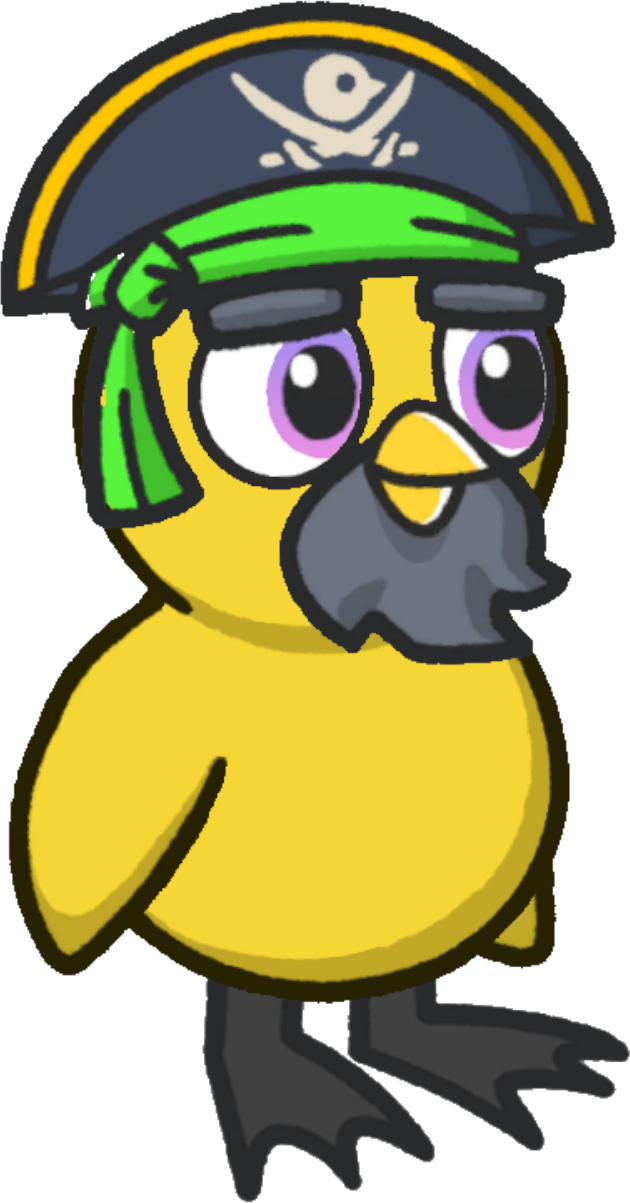 Captain Hat, colour option 2, on a yellow duck