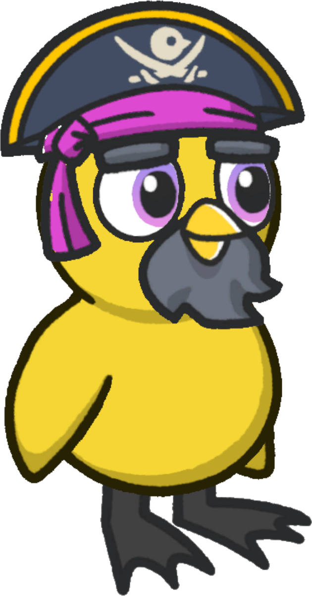 Captain Hat, colour option 6, on a yellow duck