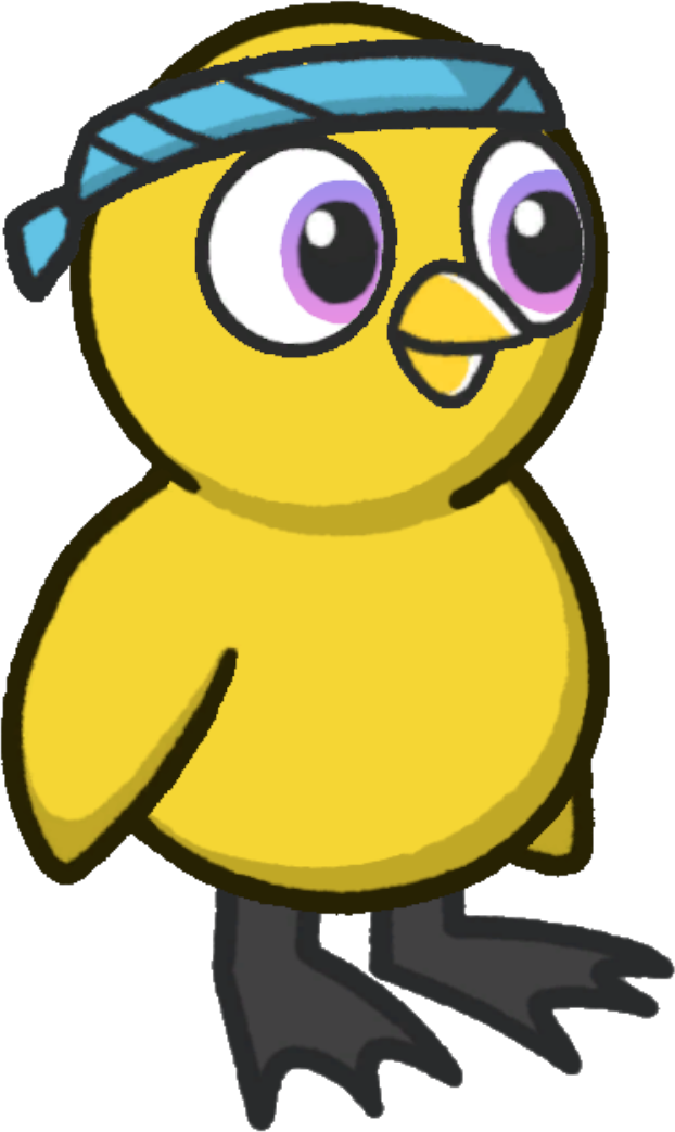 Bandana, colour option 1, on a yellow duck