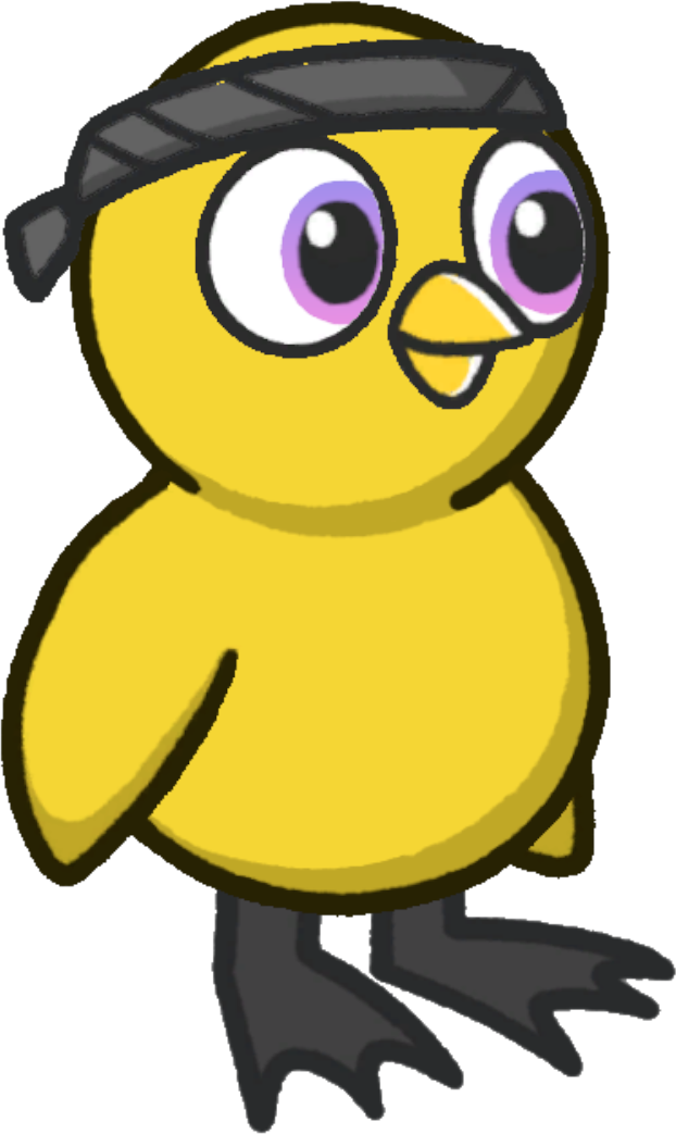 Bandana, colour option 2, on a yellow duck