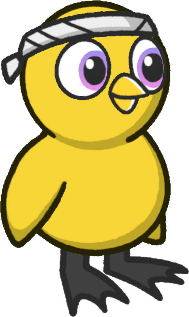 Bandana, colour option 3, on a yellow duck