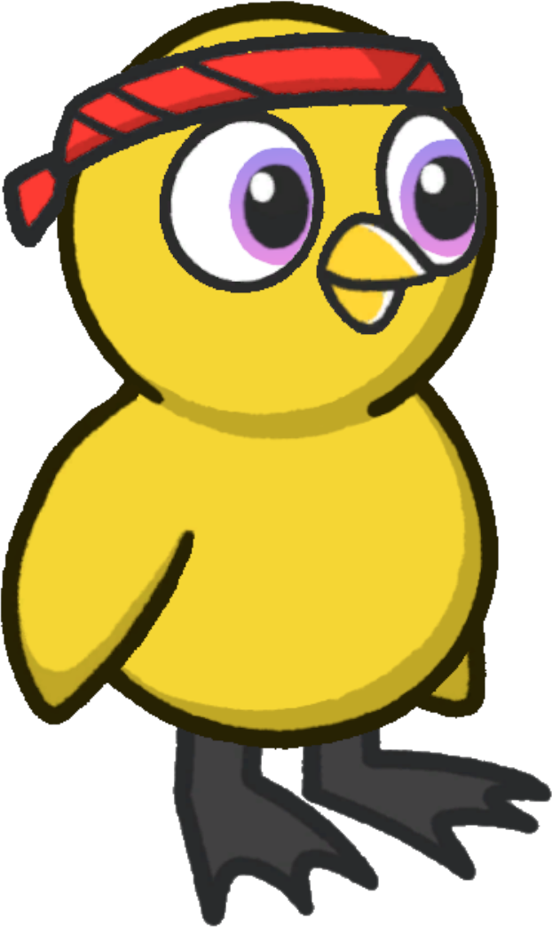 Bandana, colour option 4, on a yellow duck