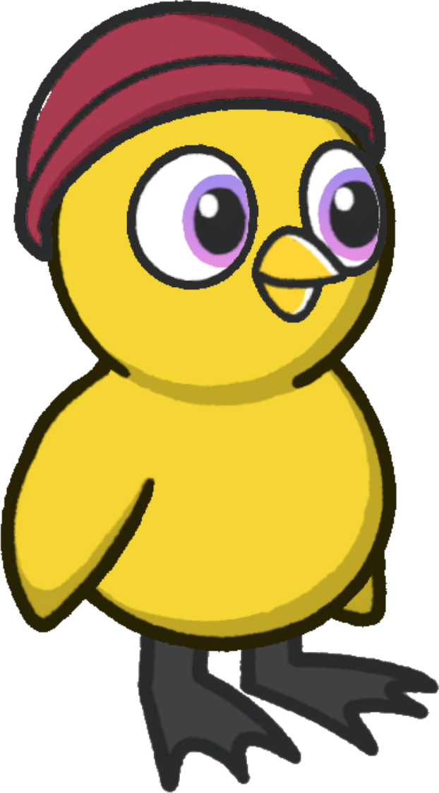 Beanie, colour option 2, on a yellow duck
