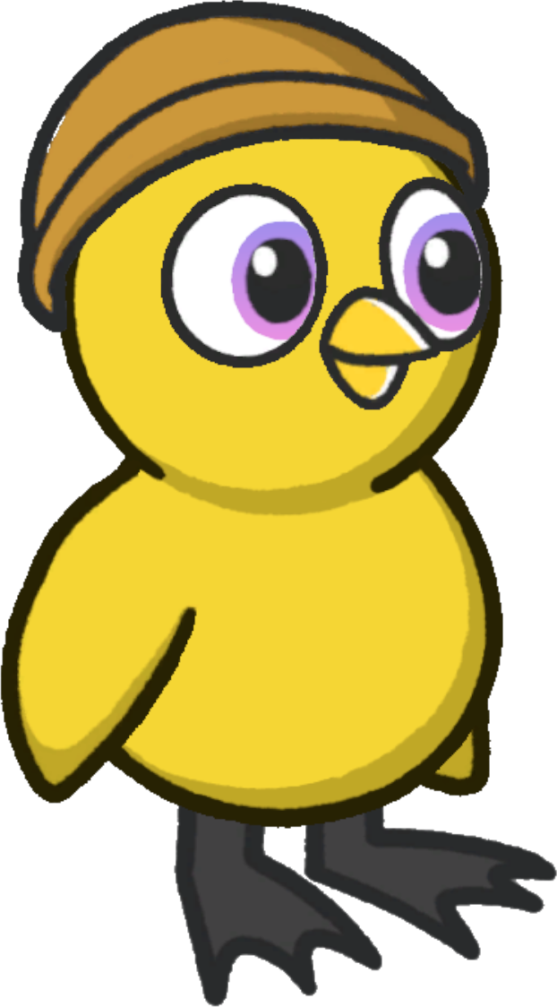 Beanie, colour option 5, on a yellow duck