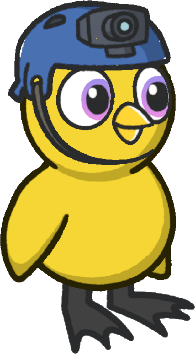 GoPro helmet, colour option 2, on a yellow duck