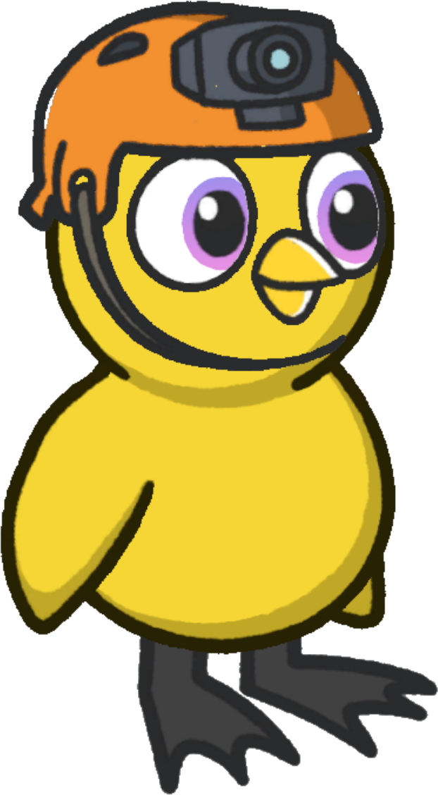 GoPro helmet, colour option 3, on a yellow duck