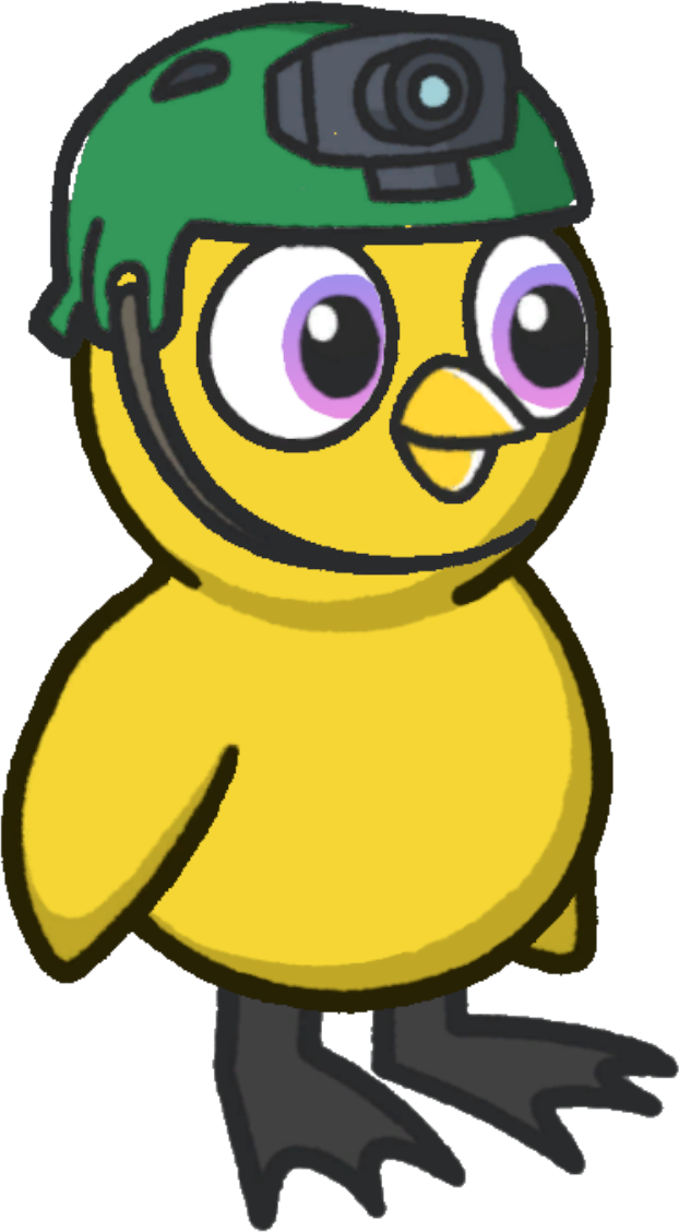 GoPro helmet, colour option 4, on a yellow duck