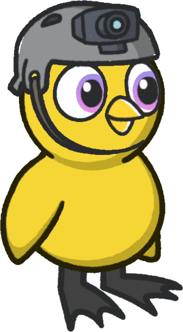GoPro helmet, colour option 6, on a yellow duck