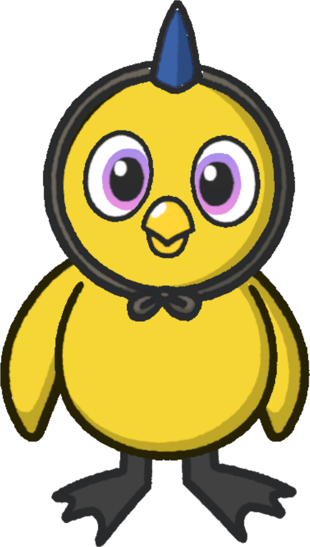 Front view of a yellow duck wearing Fake shark fin
