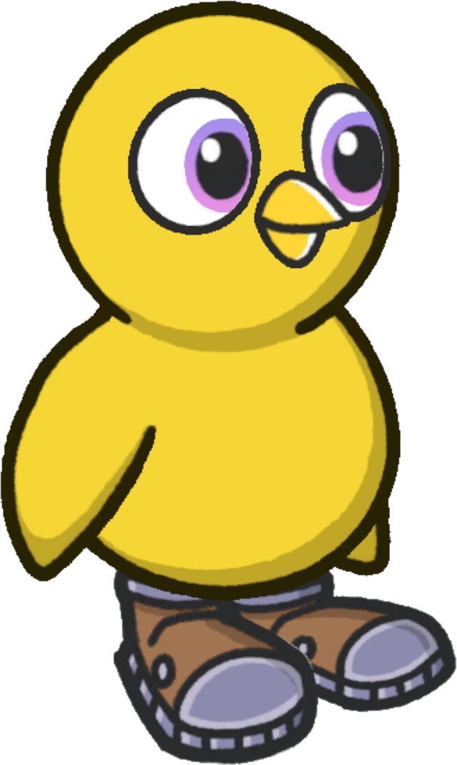 Rocket boots, colour option 3, on a yellow duck