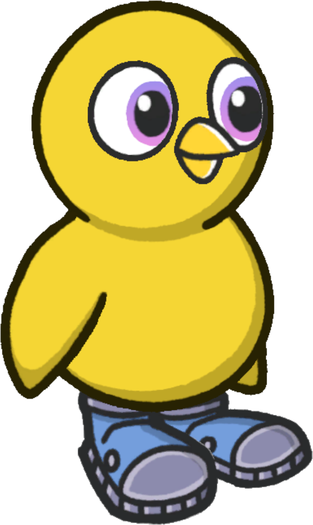 Rocket boots, colour option 5, on a yellow duck
