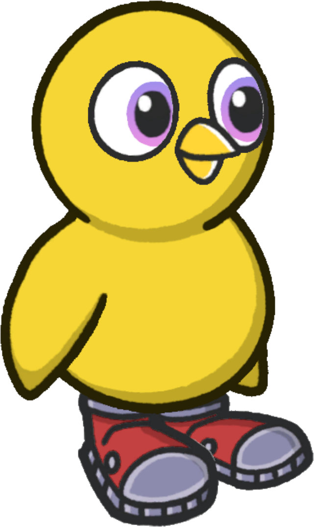 Rocket boots, colour option 6, on a yellow duck