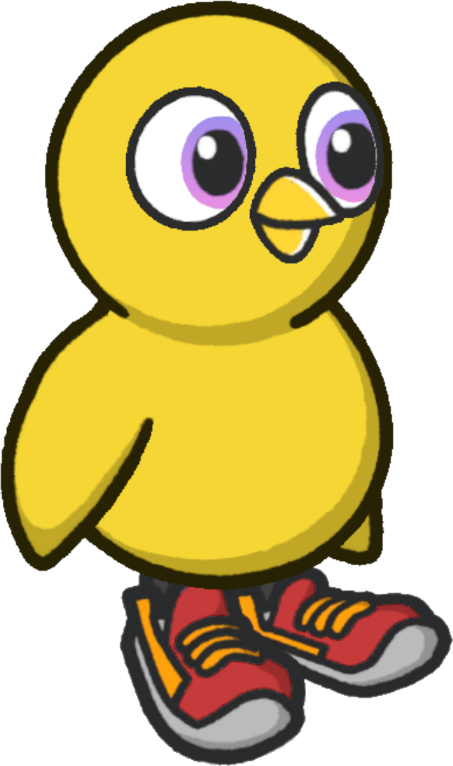 Basketball shoes, colour option 1, on a yellow duck