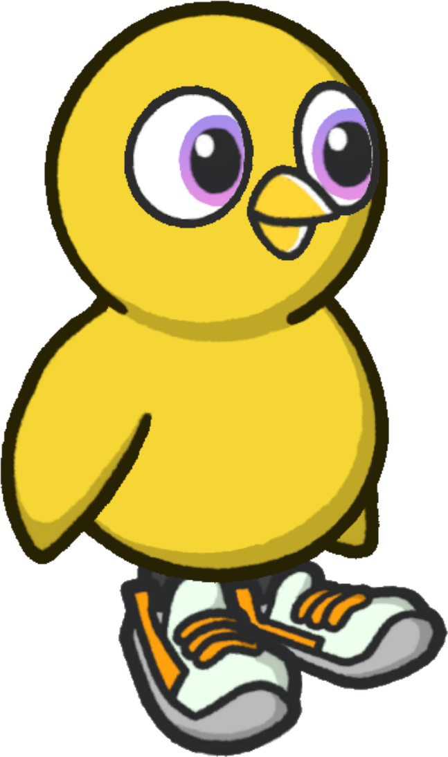 Basketball shoes, colour option 2, on a yellow duck