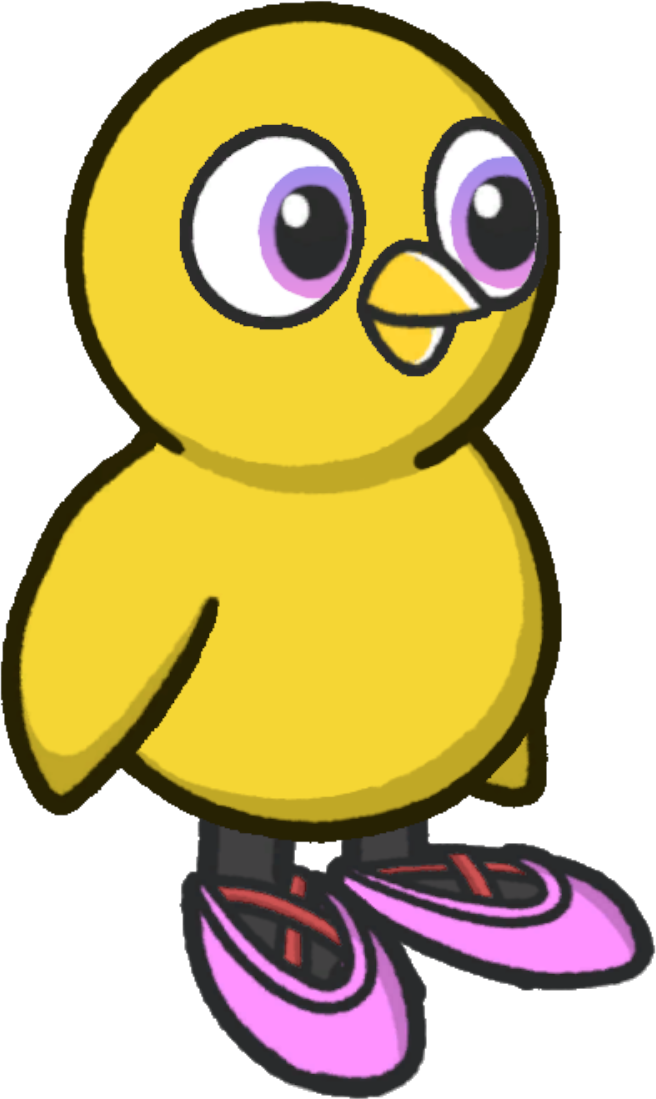 Ballet flats, colour option 3, on a yellow duck