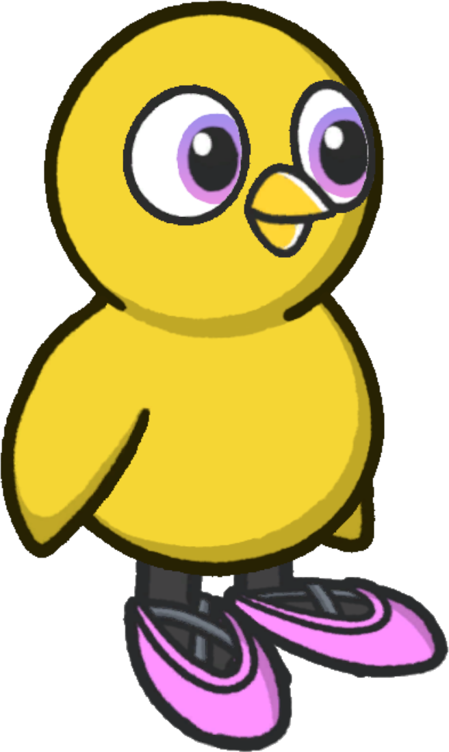 Ballet flats, colour option 5, on a yellow duck