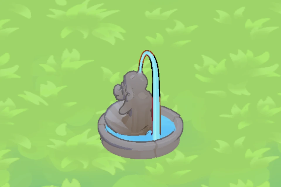 Fancy Fountain, level 1, in the flock