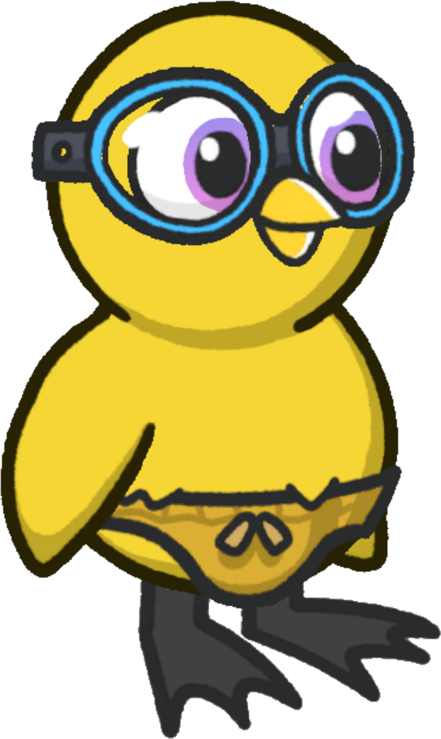 Swimming Outfit, blue and gold version