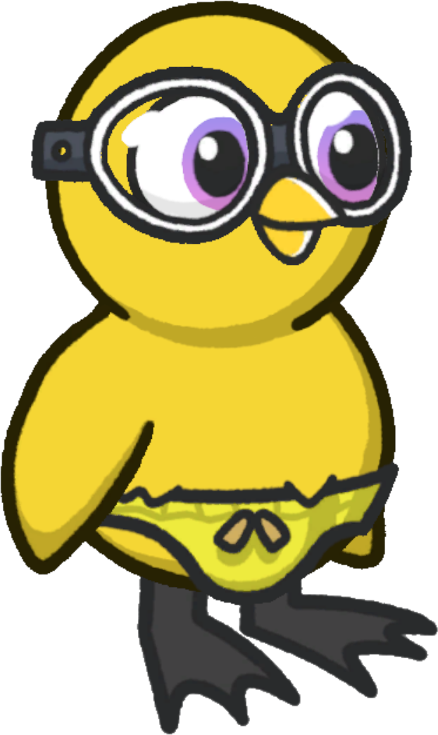 Swimming Outfit, white and yellow version