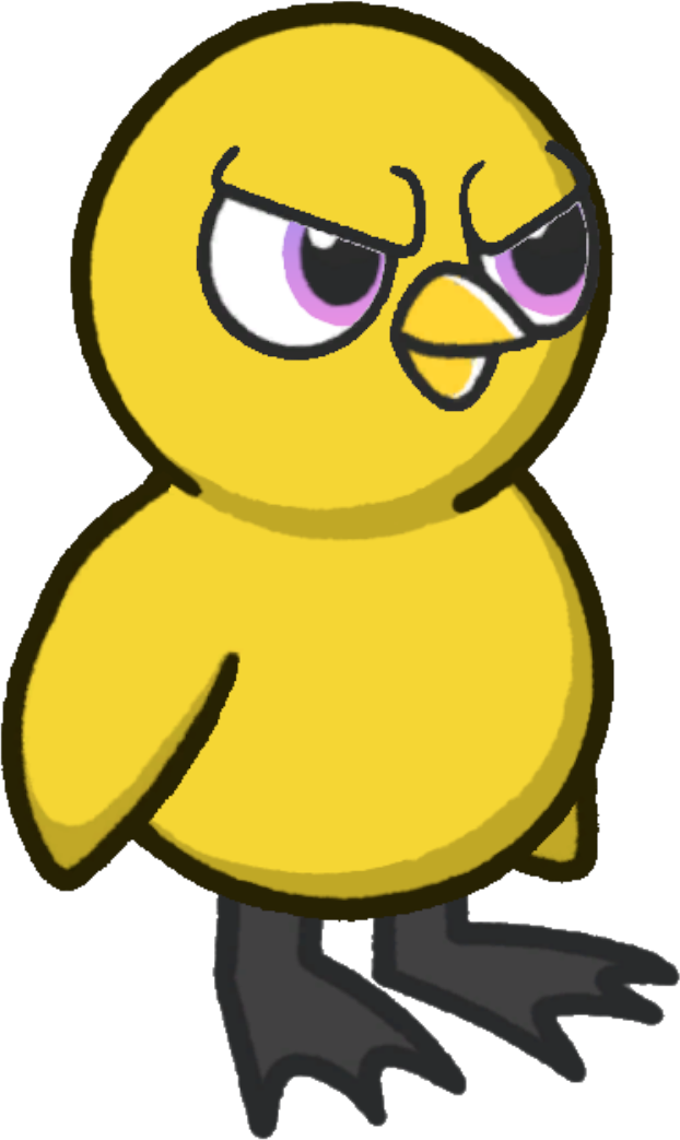 Side view of Grumpy Eyes