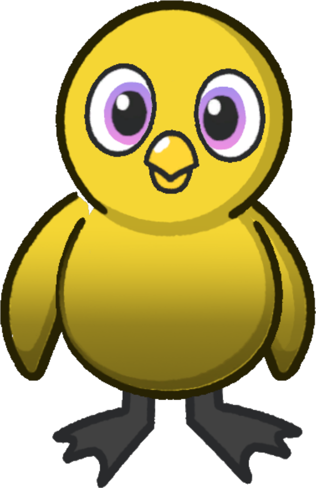 Front view of Gradient Tattoo on a yellow duck