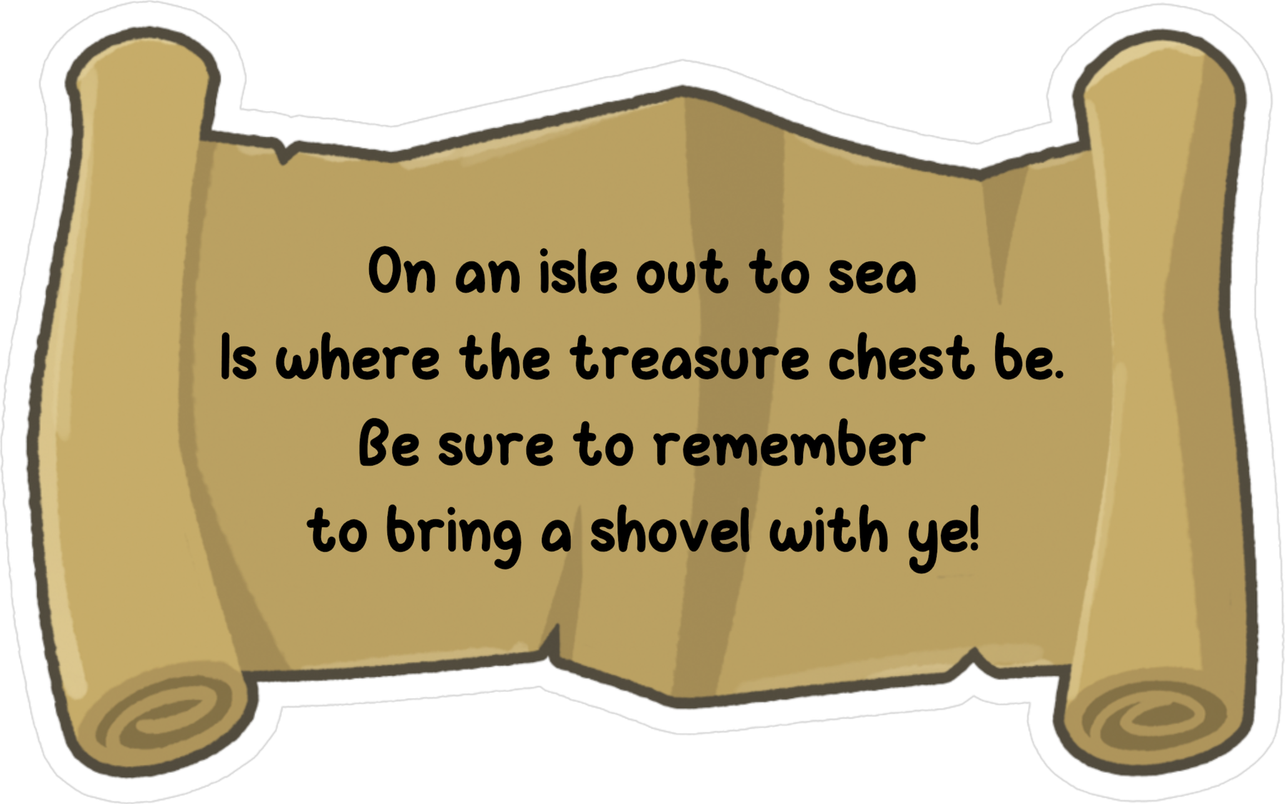 Treasure Hunt Clue 1 as shown in the game