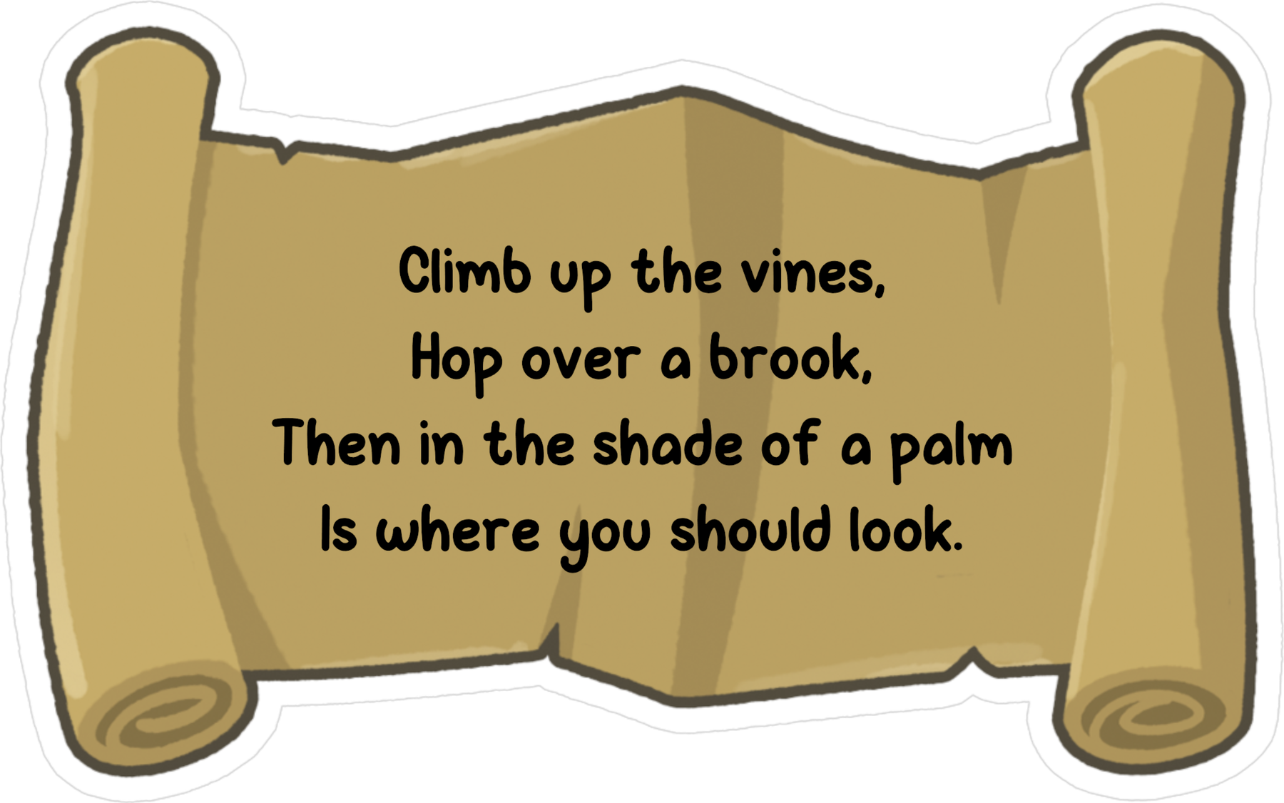 Treasure Hunt Clue 2 as shown in the game