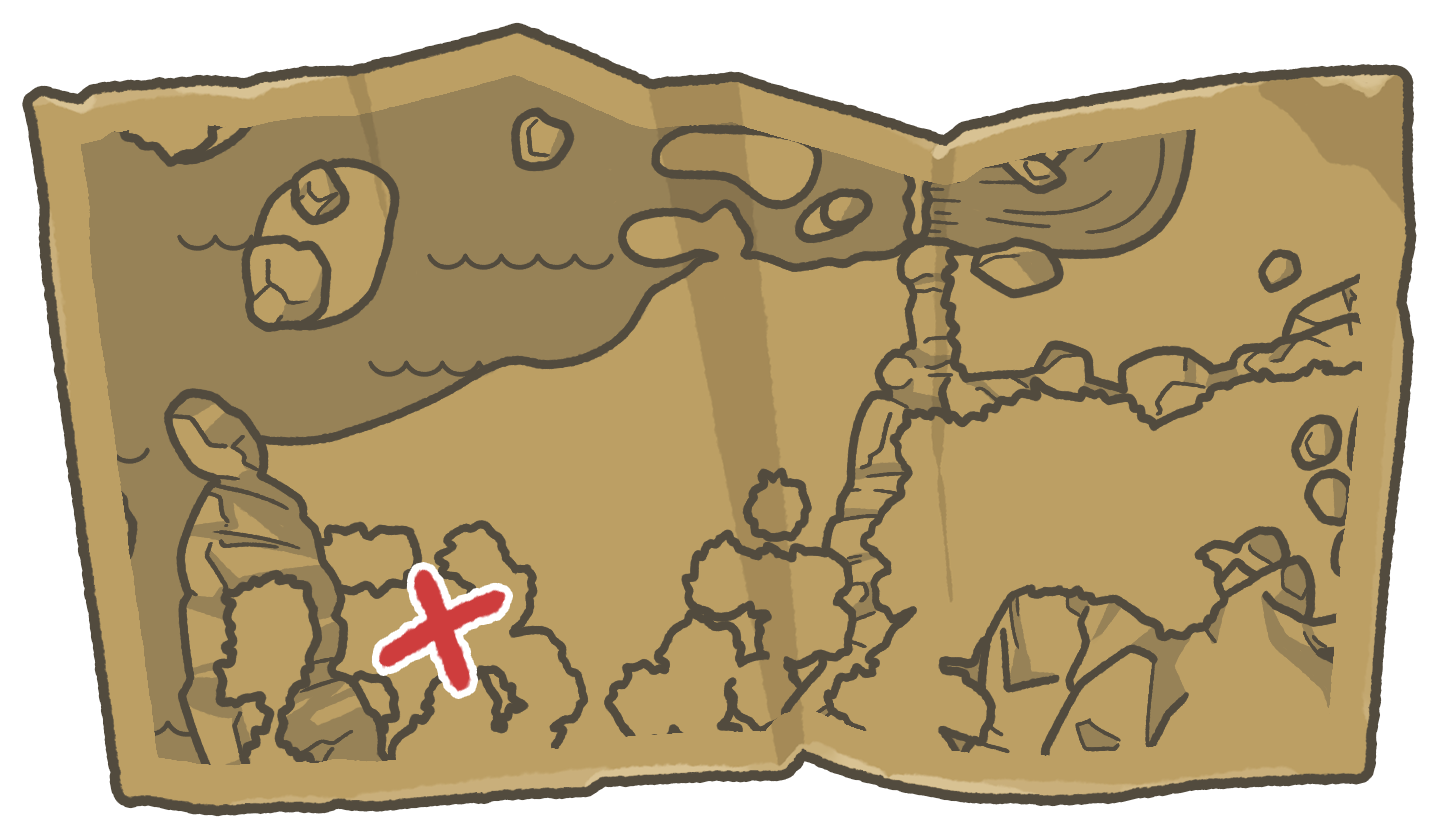 The full Cove Treasure Hunt map